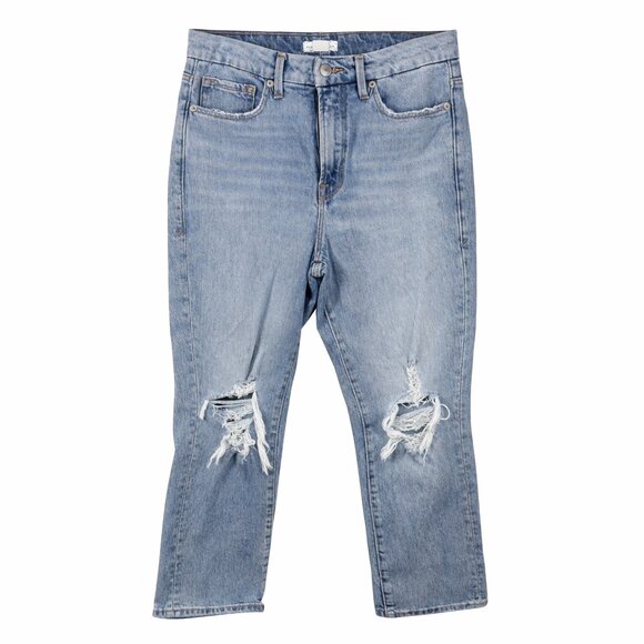 Good American Women's Distressed Good Boy High Waist Jeans Size 4 27 - Picture 2 of 4